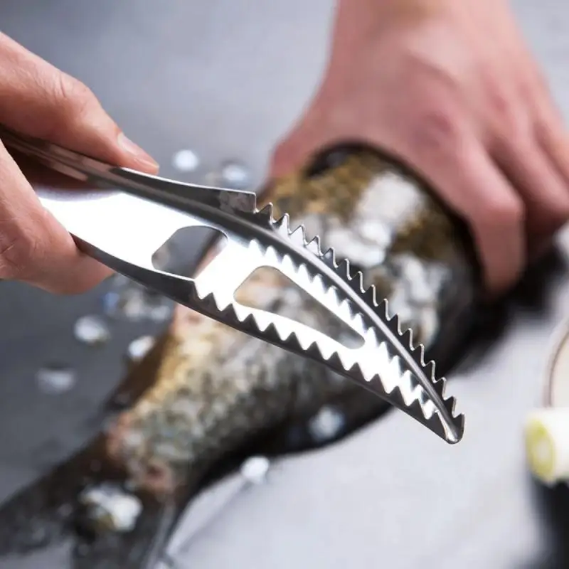 

2/4/6 шт. многофункциональный нож для рыбной чешуи из нержавеющей стали Портативный нож для чистки рыбы 2023 рыбья кожа кухонные аксессуары руководство