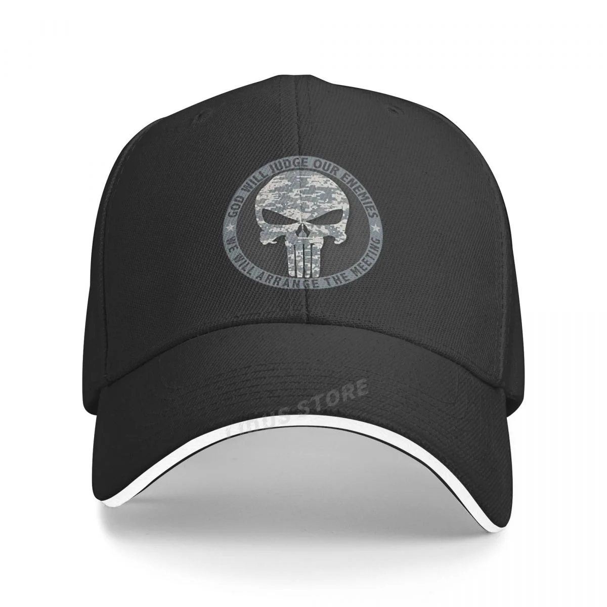 Movie Punisher Hat God Will Judge Ourenemies We Will Arrange The Meeting Print Men Baseball Cap Summer Adjustable Unisex Hats