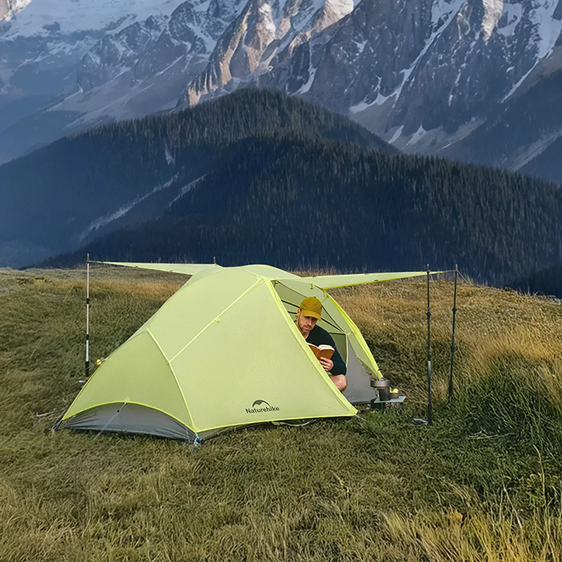 Палатка Naturehike Star River EXT для 2 человек, ультралегкая, для походов и кемпинга, с большим просторным навесом-тентом (art.: 3920d83b3c262) - 3920d83b3c262