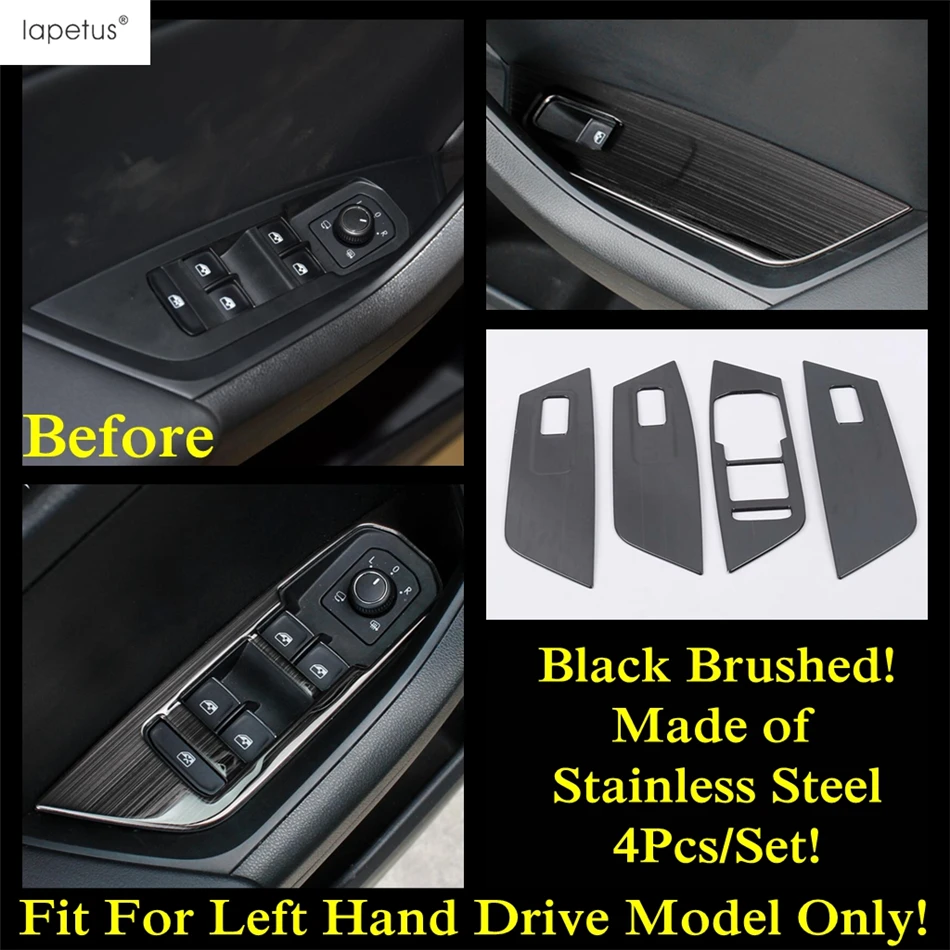 

Стеклоподъемник/рама центрального воздушного переменного тока/панель переключения передач, накладка на головку для Skoda Kodiaq 2017-2022, аксессуары из нержавеющей стали