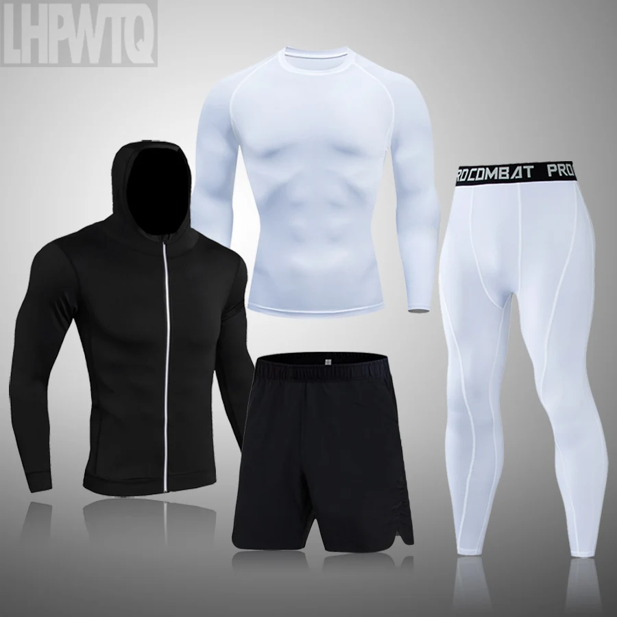 Зимнее высококачественное новое термобелье мужские комплекты компрессионный