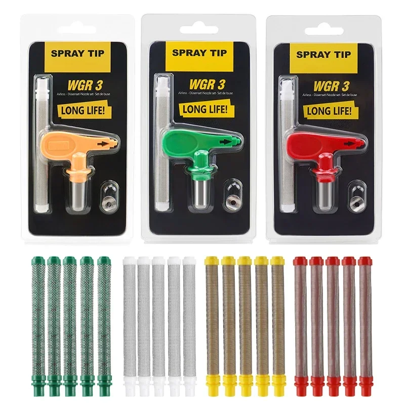 Насадка безвоздушного распыления 215 321 423 517 с насадкой-фильтром пистолета