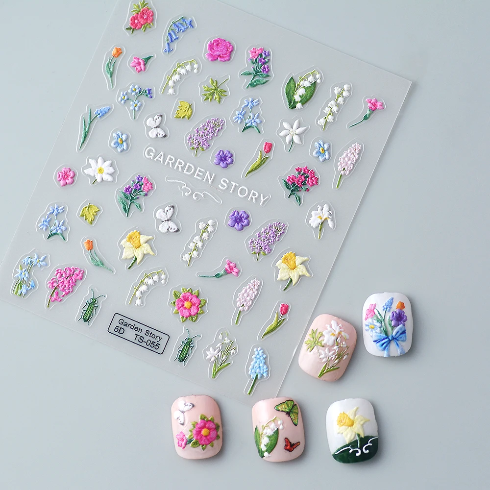 Самоклеящиеся наклейки для дизайна ногтей 5D | Красота и здоровье