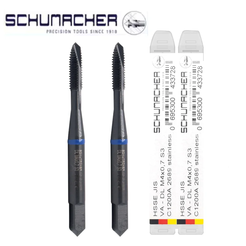 

Метчики SCHUMACHER M3 M4 M5 M6 для нержавеющей стали