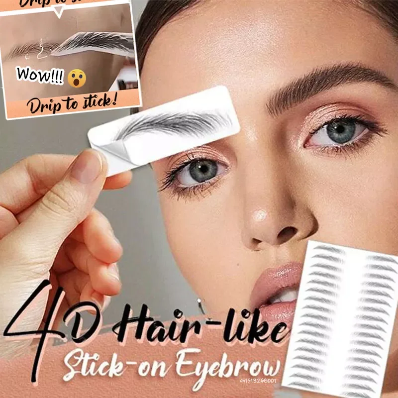 

2022NEW Hair-like Eyebrow Tattoo Sticker False Eyebrows Waterproof Lasting Eye Makeup Water-based Eye Brow Stickers Henna Cosmet