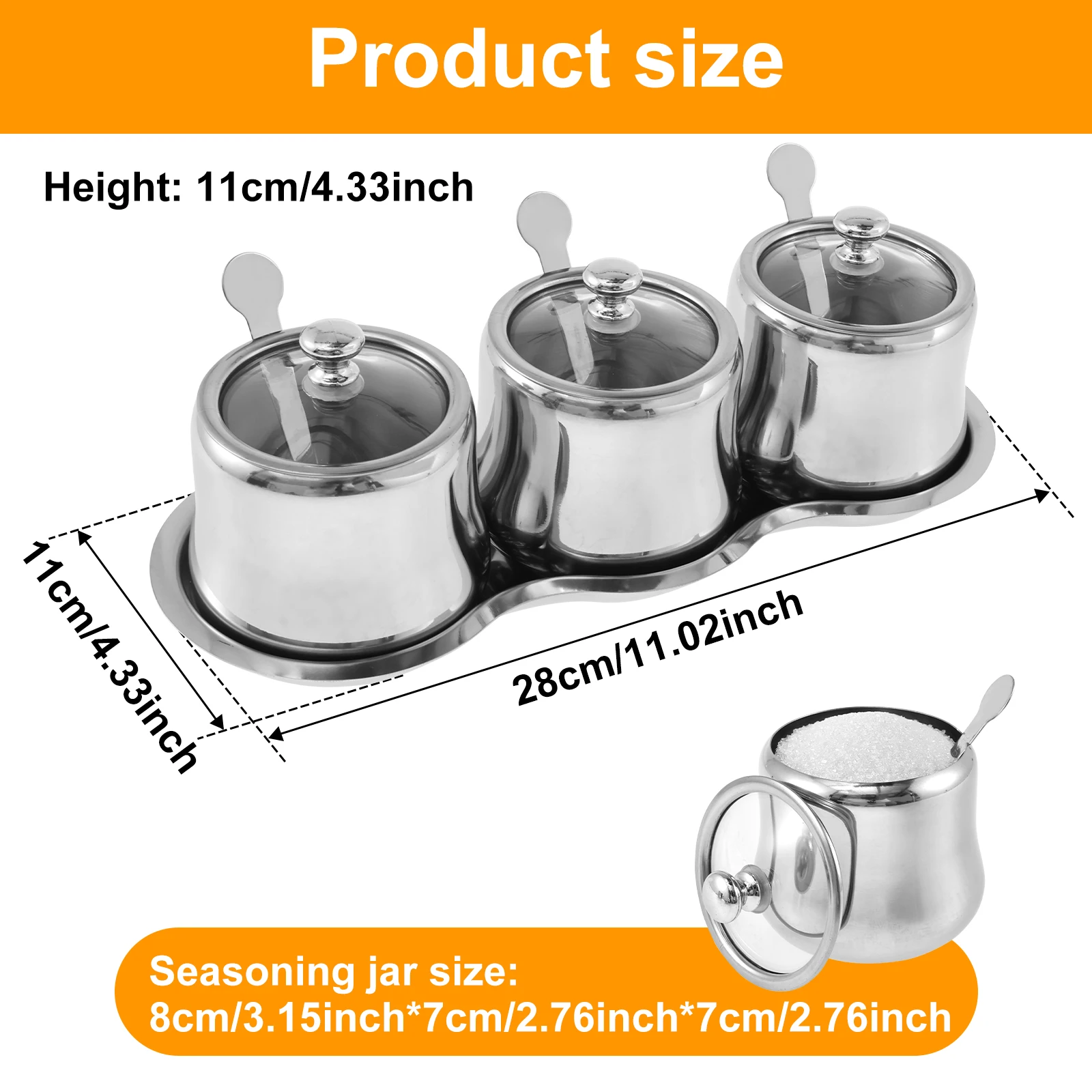 Конфеты для специй конфеты пищевого класса диспенсеры сахара из нержавеющей