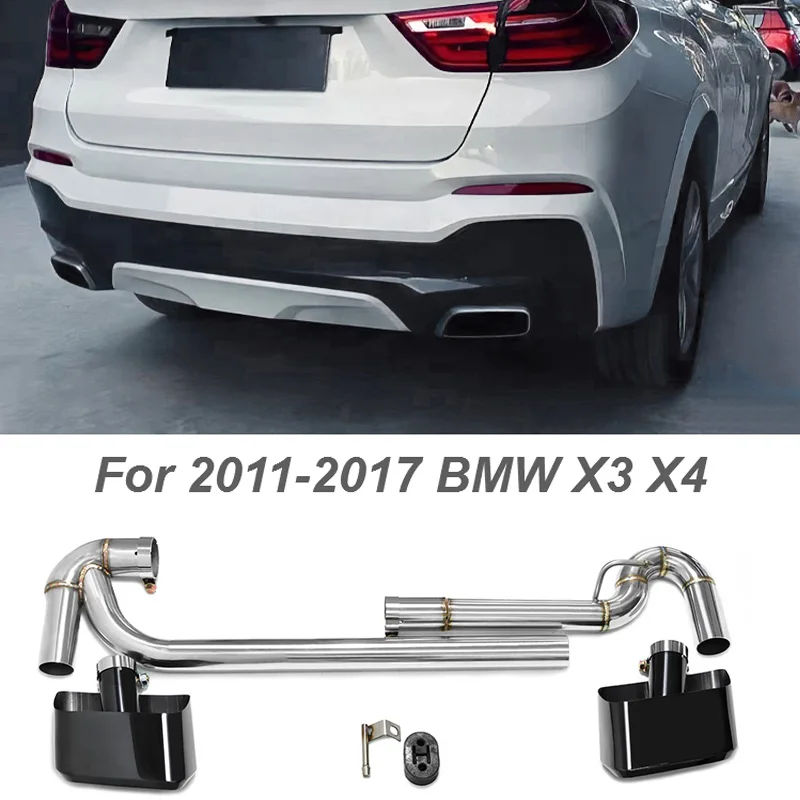 Квадратный автомобильный глушитель наконечник для BMW X3 F25 X4 F26 2011-2017 выхлопная