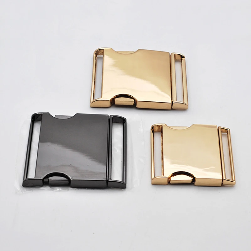 

1pcs Metal Side Release Curved Buckles DIY Decoration Belt Accessories Paracord Shackle For Bracelet Black Gold Silver