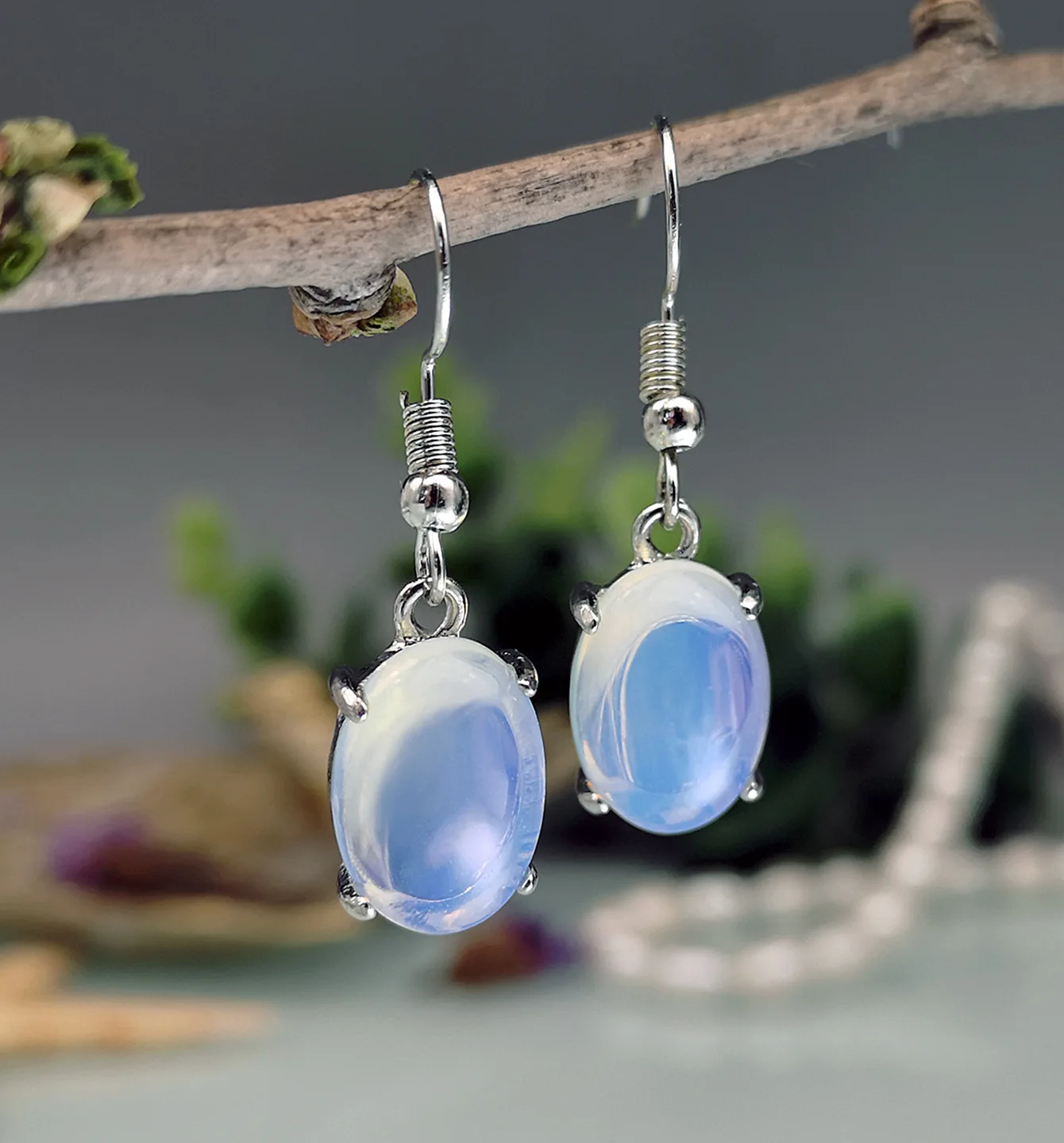 

Women's Fashion Moonstone Earring Dangle Earrings Wedding Jewelry Gifts