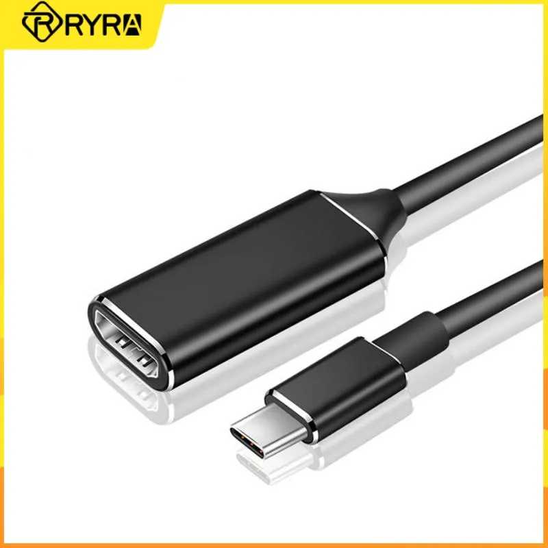 

RYRA Type-C к HDMI-совместимый кабель HD TV USB 3,1 4K конвертер в HDMI-совместимый кабель адаптера для ноутбука планшета мобильного телефона