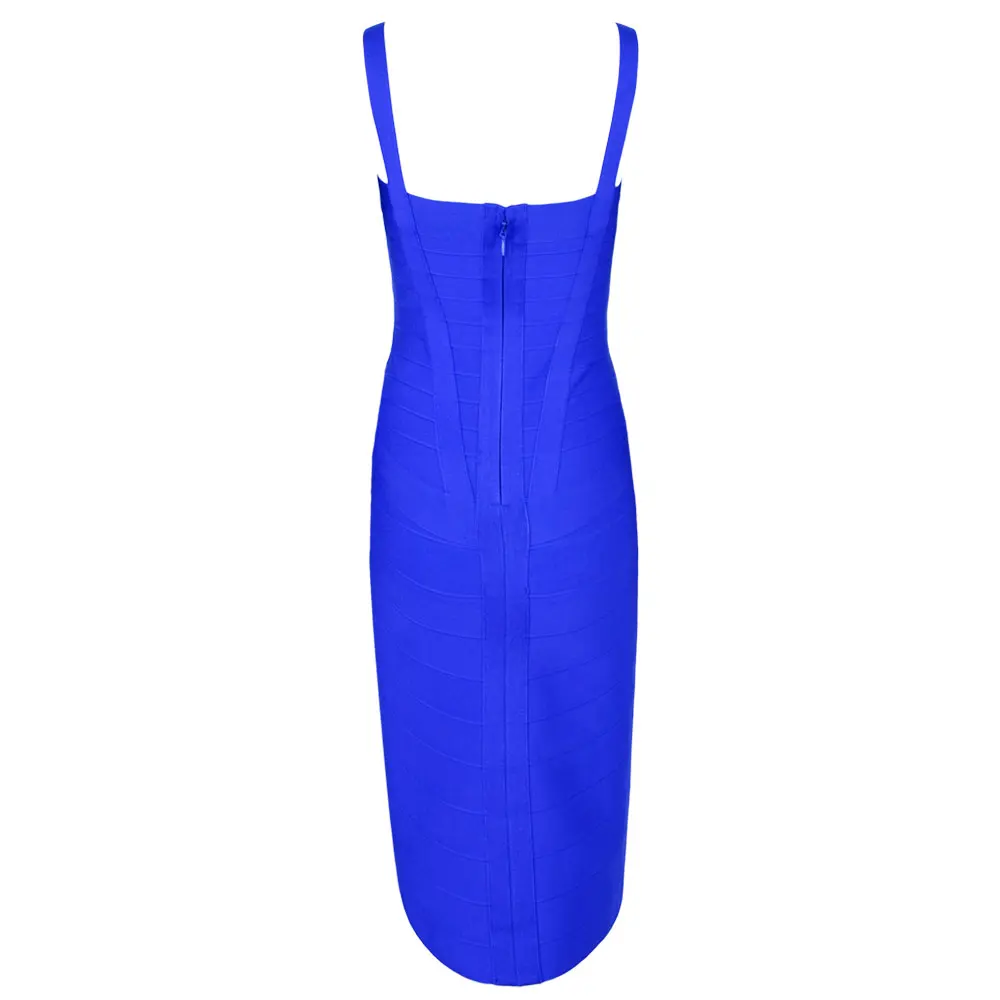 Женское облегающее платье на тонких бретелях из искусственного шелка