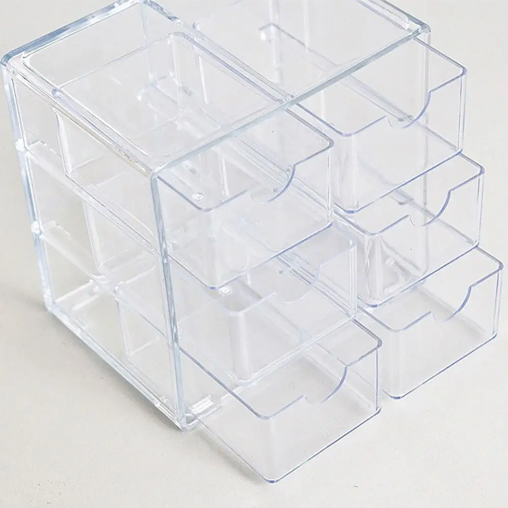 Прозрачный ящик коробка для хранения многофункциональная полка большой емкости