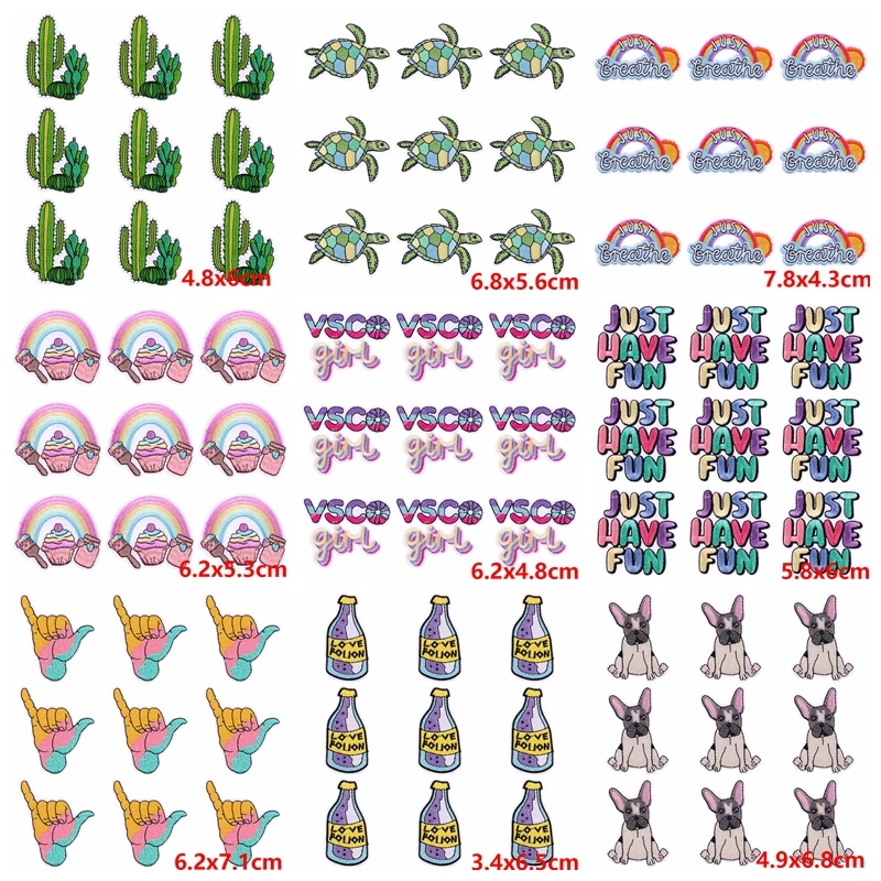 

10 pcs/lot Wholesale Cartoon Letter Patch Iron On Embroidered patches For Clothing Thermoadhesive Patches On Clothes Stickers