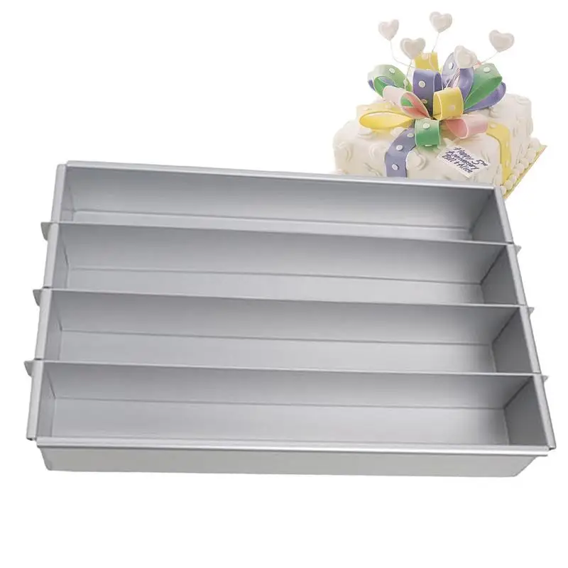 

Cake Pan With Dividers Battenberg Cake Mold Square Adjustable Cake Mold Baking Pan Mousse Mould Multi-Function DIY Tool With