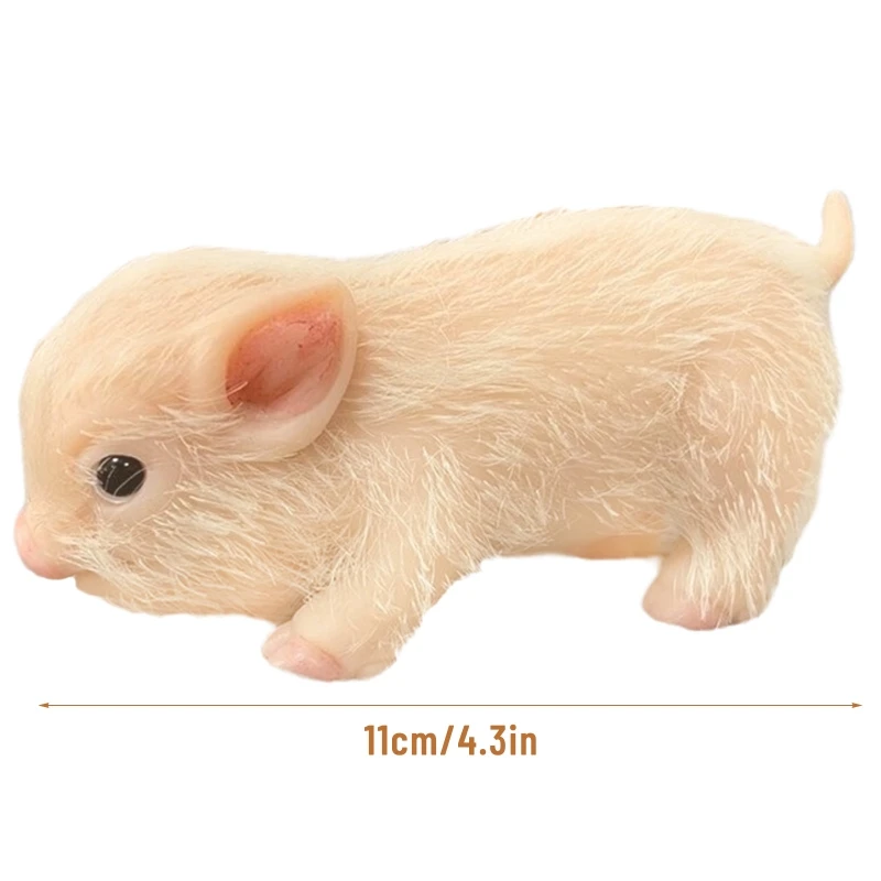 

Y4UD Realistic Pig Gifts Infant Bed Nap Reborn Newborn Baby Toy Sleeping Doll Infant Accompany Toys White Embryo Body Doll