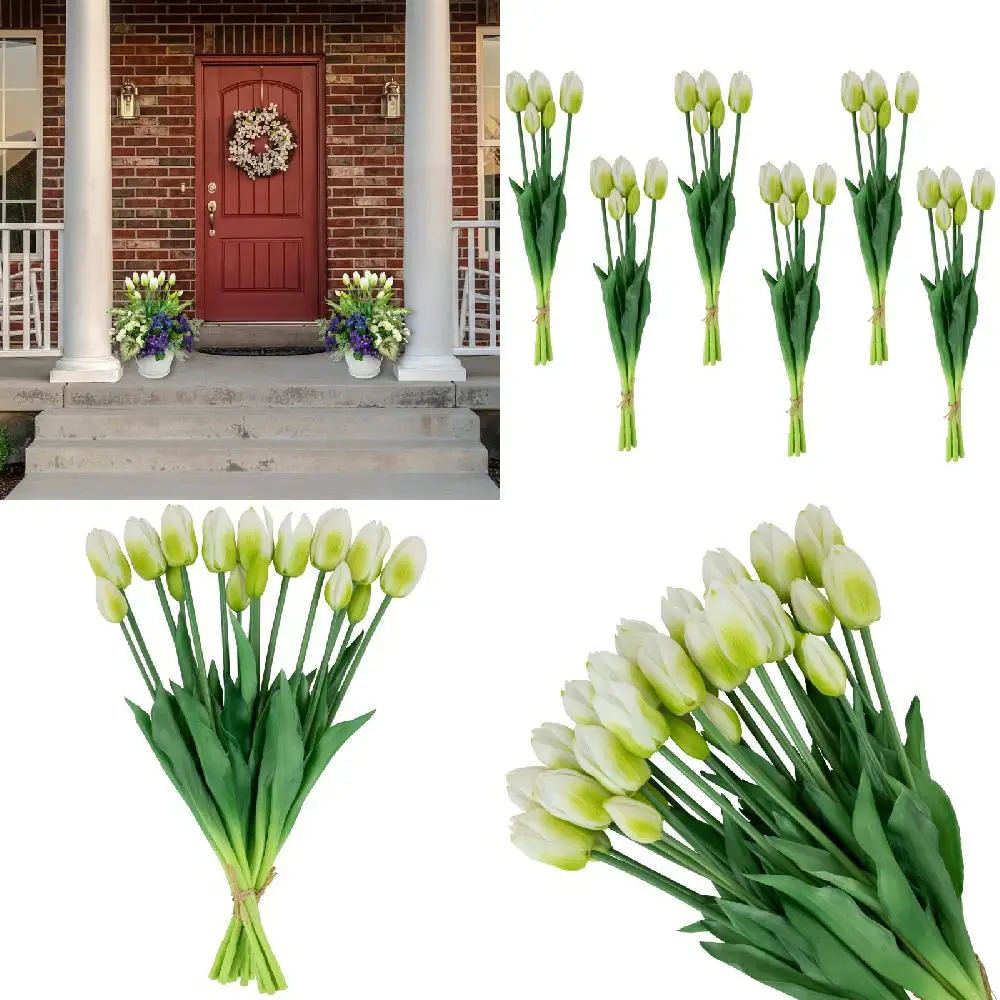 

Long Gorgeous Set of 6 18” Long White Artificial Floral Bundles