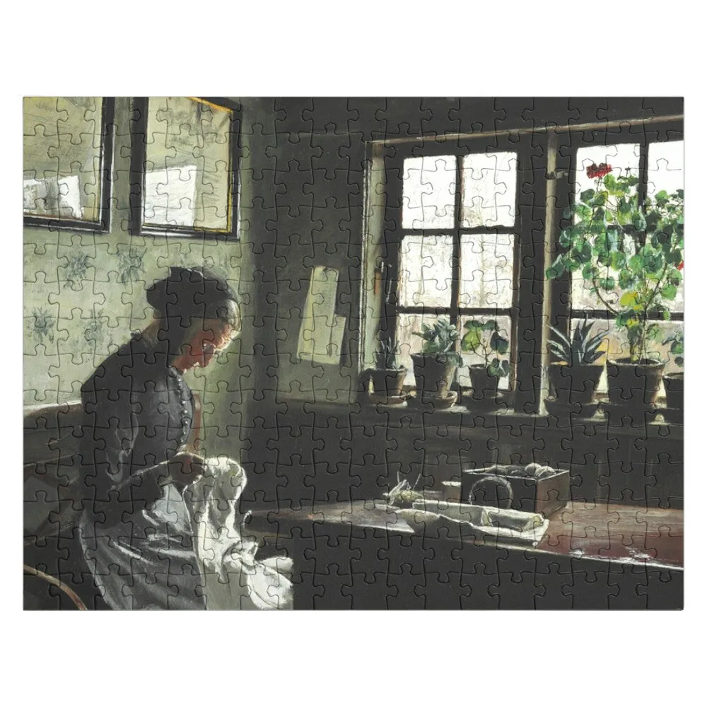 Детский пазл с изображением интерьера и шитья