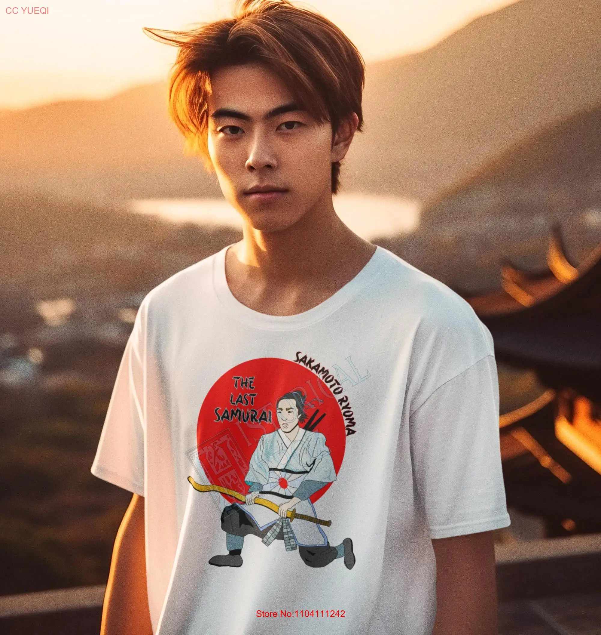 Sakamoto Ryoma T shirt Japanese Samurai Hero Tribute Historical Figure Clothing Iconic Apparel long or short sleeves