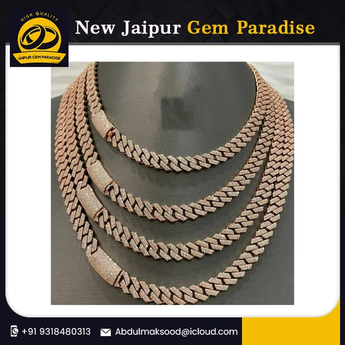 Кубинская цепочка в стиле Майами 10 мм Vvs муассанит бриллиант стерлинговое