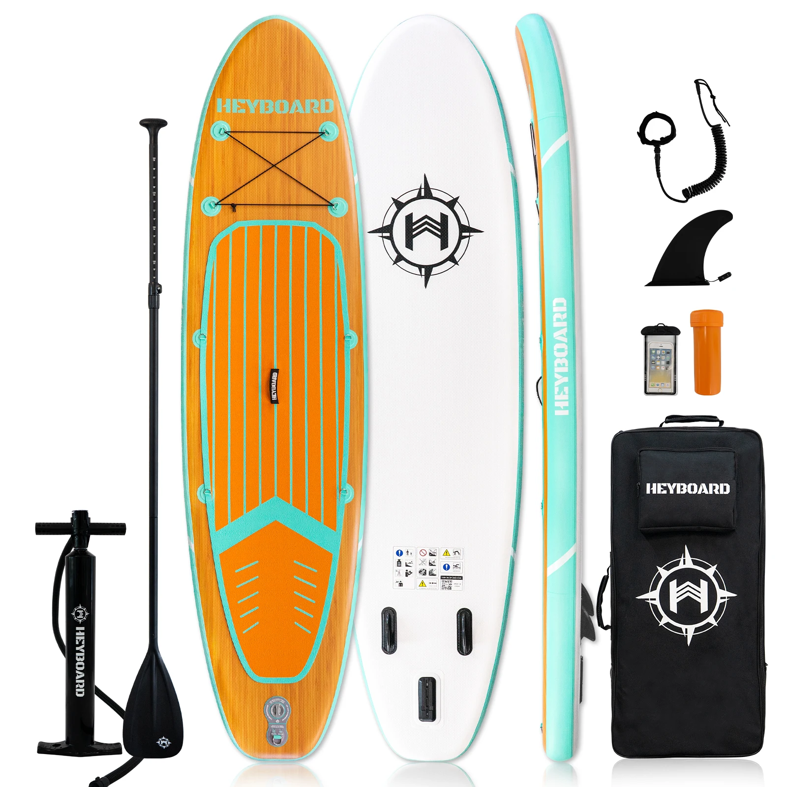 

HEYBOARD Sup Board 320*81*15cm Inflatable Stand Up Paddle Board Sub Boards Paddleboard Surf Board Watersports Dinghy