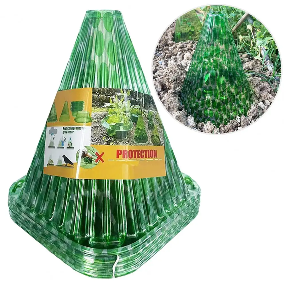 

Garden Cloche 10Pcs Practical Improve Plant Growth Clear Heavy Duty Plant Cloche Protector Gardening Supplies