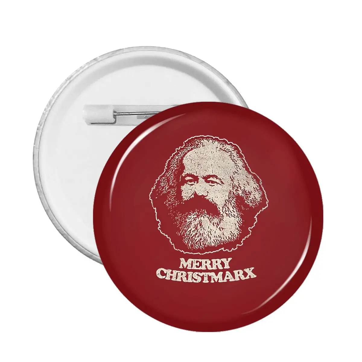 

Russian CCCP Vintage Merry Christmarx Pin Customizable Badge Backpack Badges Brooch Brooches Decoration Pins Friends