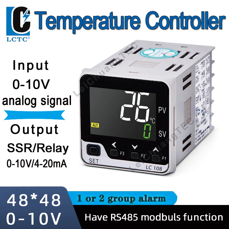 Entrada Lcd Inteligente Pid Controlador de Temperatura Relé Ssr 420ma 0-10v Saída 010v Instrumentos de temperatura