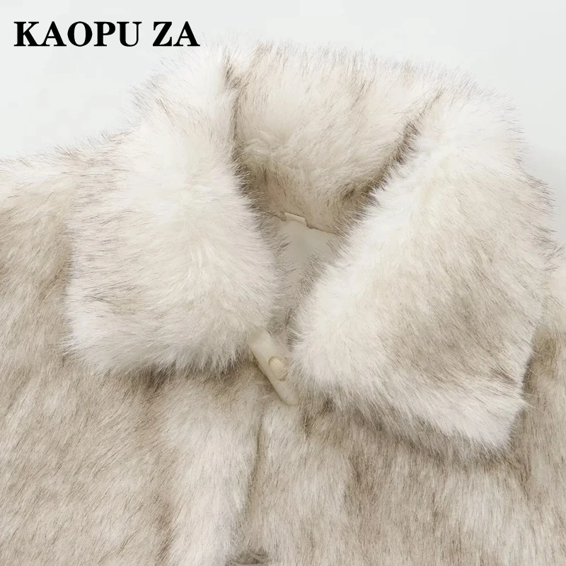 KAOPU ZA женская осенне-зимняя модная однотонная куртка на пуговицах с длинными