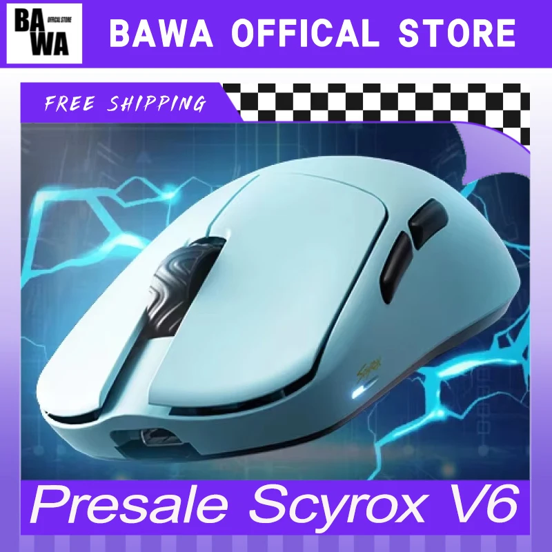Предпродажа беспроводная мышь Scyrox V6 игровая с низкой задержкой легкая