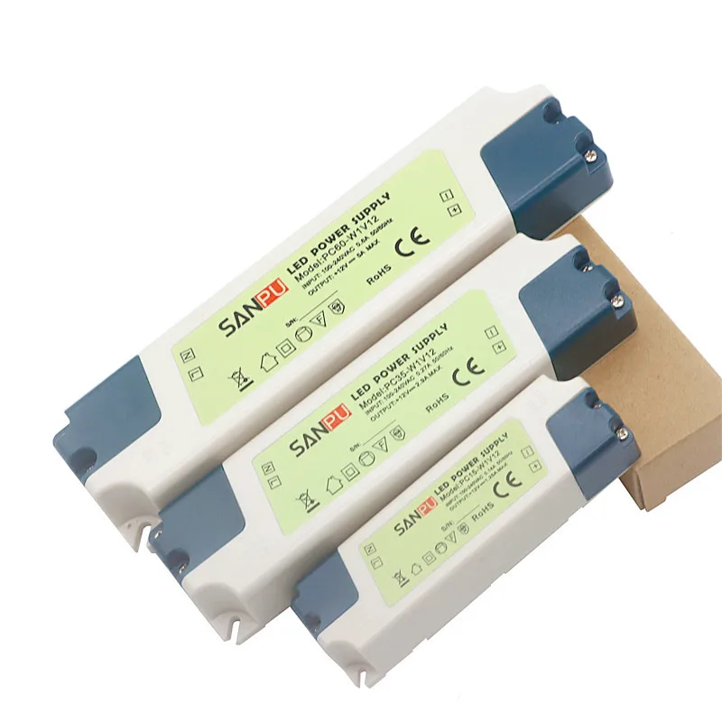 Адаптер переключения переменного тока на 12 В, 24 В постоянного тока, 5 А, 3 А, 1 А, светодиодный трансформатор 60 Вт, 35 Вт, 15 Вт, светодиодный адаптер питания