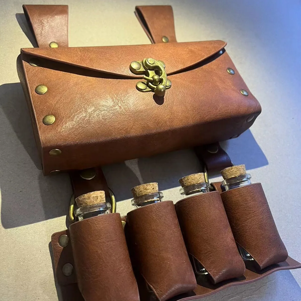 Средневековый рыцарь полиуретановая сумка на пояс со стеклянной магической