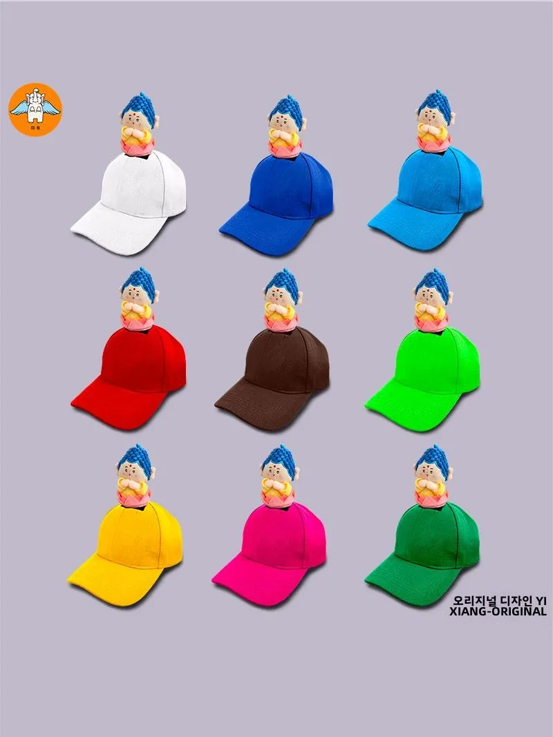 Q версия кукла Будды шляпа с полями милый мультяшный креативный дорожная для