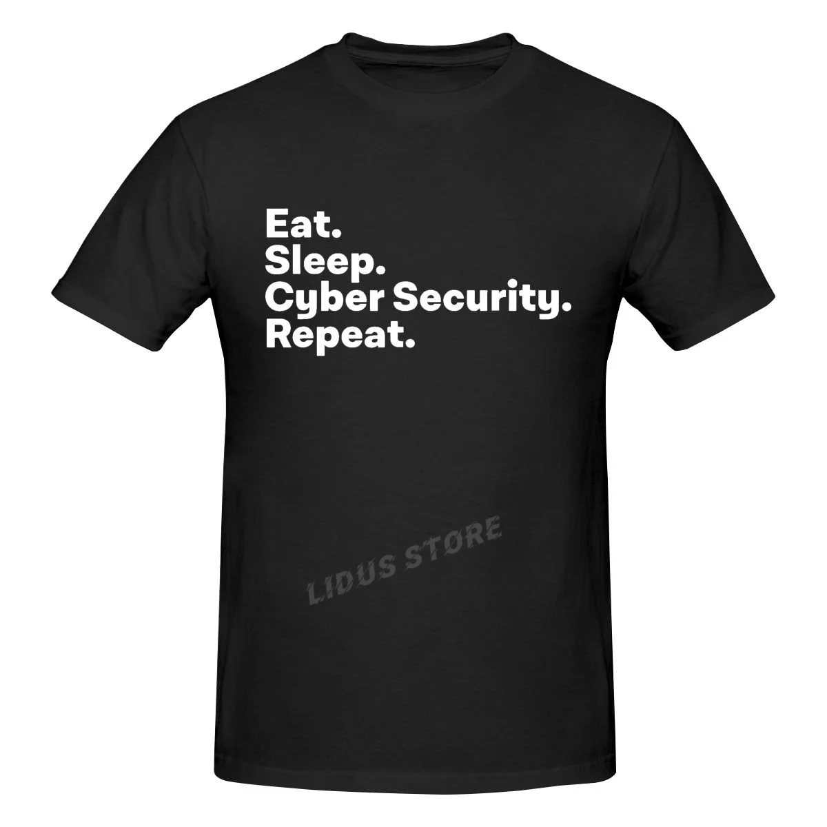 

Eat Sleep Cybersecurity Gifts For Cyber Security Analyst T Shirts Graphic Cotton Streetwear Short Sleeve Summer Style T-shirt