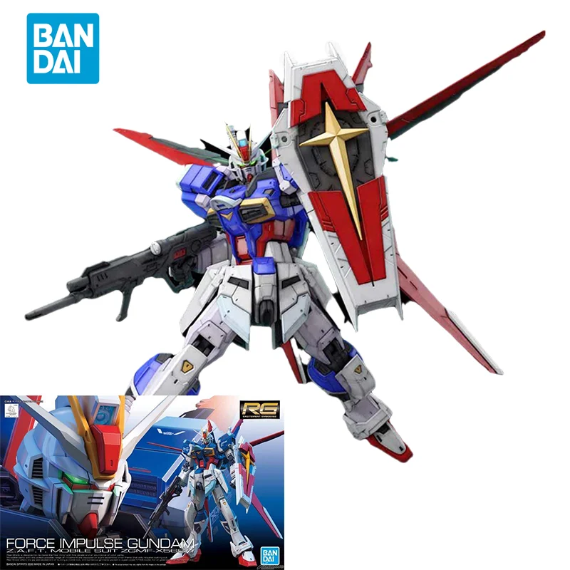 

Bandai Original GUNDAM Anime Model RG Series 1/144 FORCE IMPULSE GUNDAM Action Figure Assembly Model Toys Gifts for Children