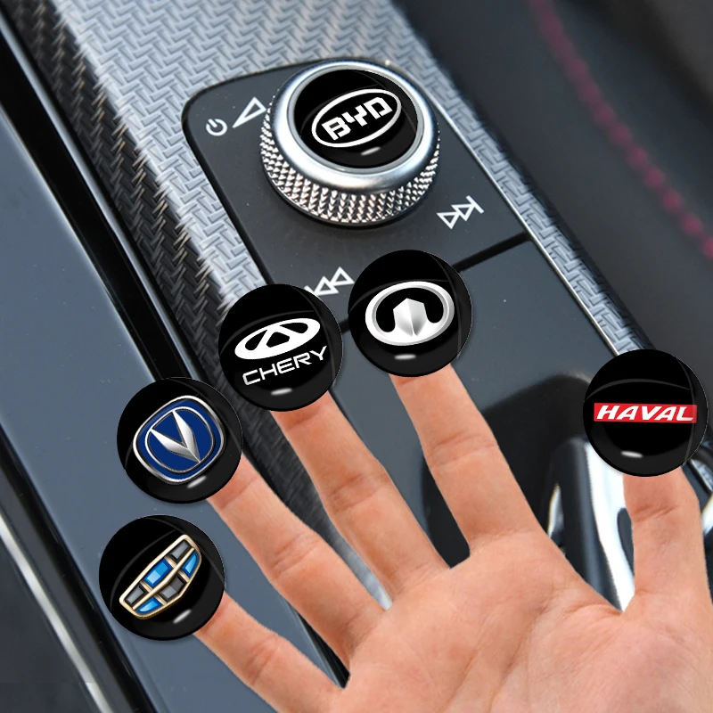 10 шт. интерьер автомобиля 3D логотип наклейка для Geely Ic Panda Ck Emgrand Ec7 Mk Gc7 X7 GE