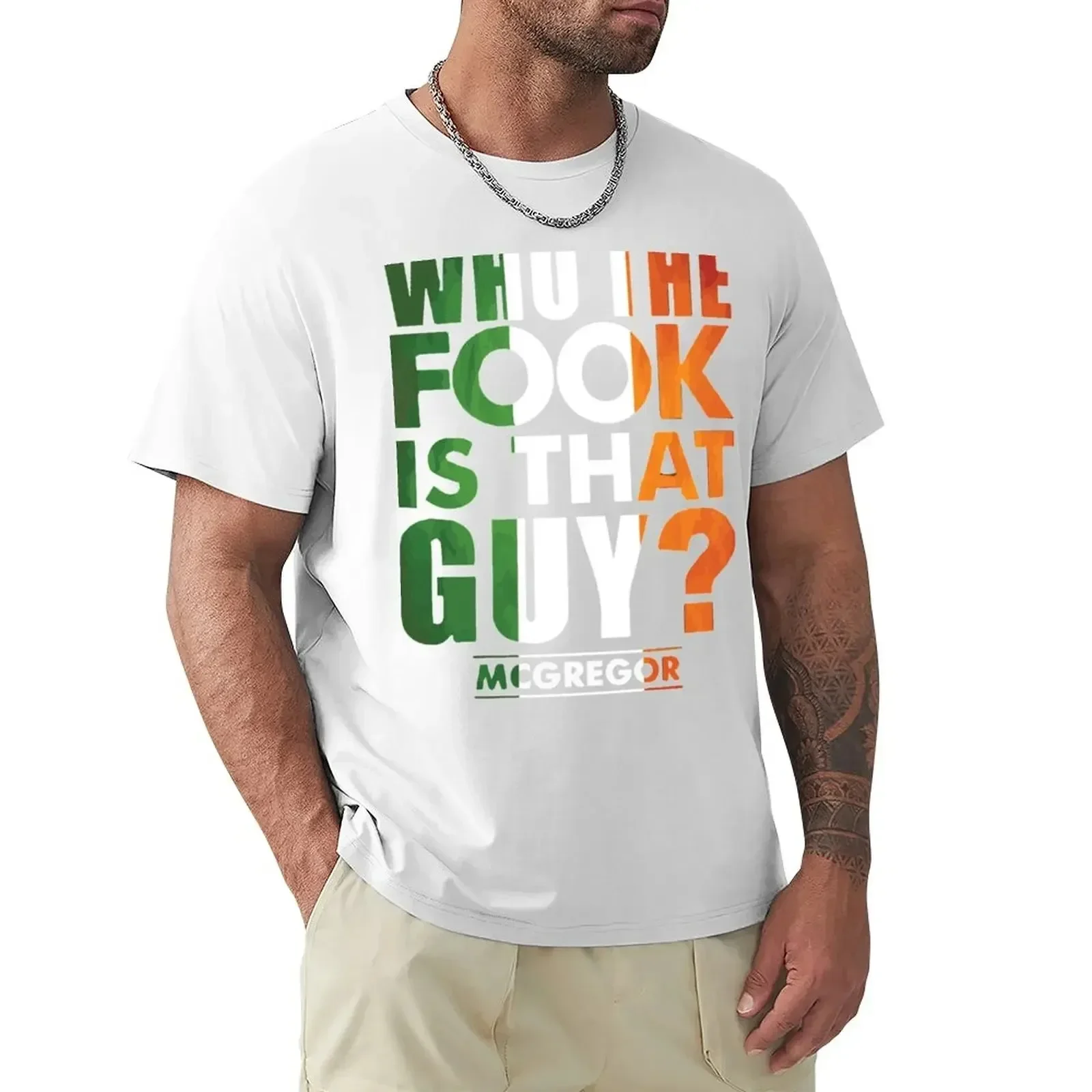 Футболка Conor McGregor Who The Fook Essential с принтом дизайн на заказ ваши собственные