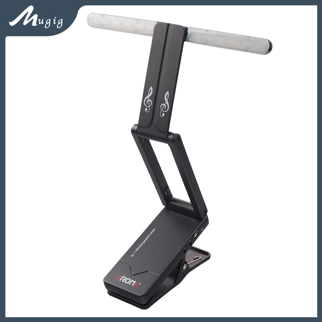 

AROMA AL-1 Clip-on Music Stand Lamp For Piano Rechargeable LED Stage Light Universal Compact Portable USB Charge Keyboard Light