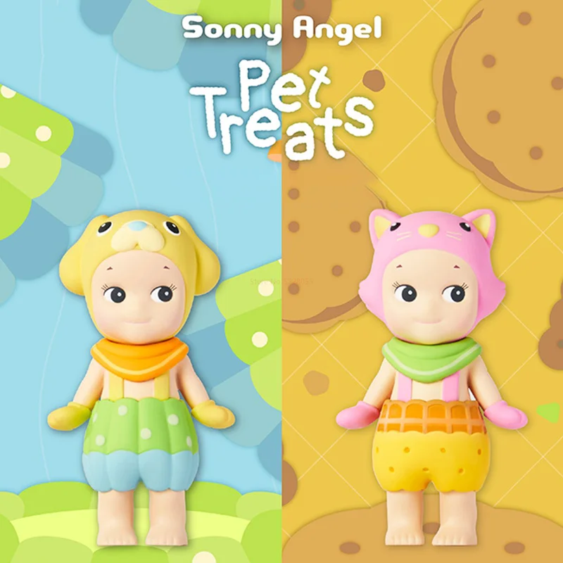 Sonny Angel Pet Treats Series Action Figures Cute Jelly Dog Cookie Cat Japanese Fashion Play Car Decoration Handmade Toys Gifts