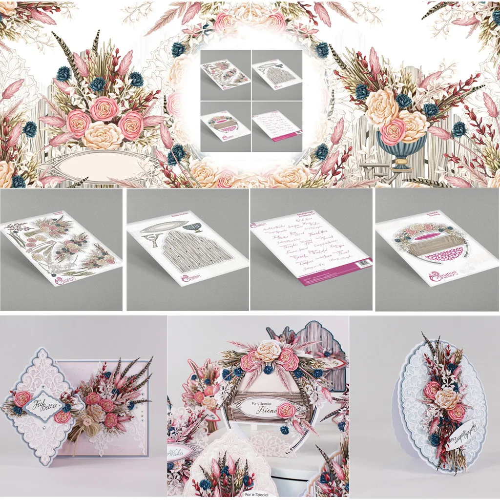 

New 2023 Arrivals Bountiful Bouquets Metal Cutting Dies Mold Craft Decoration Embossing Template DIY Greeting Card Handmade
