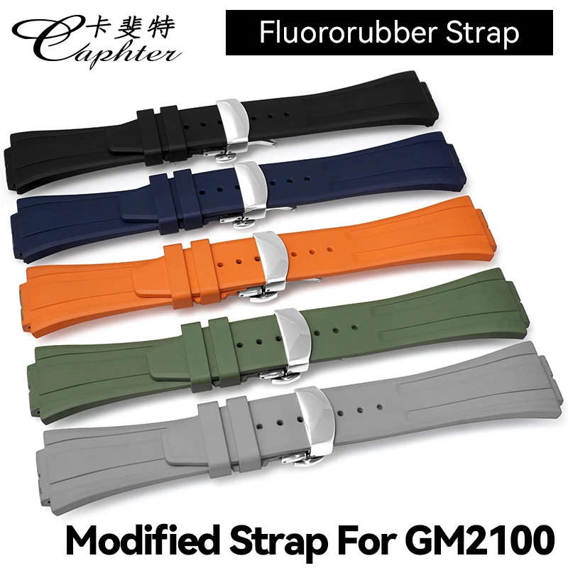 Casioak MOD Kit Compatible Fluororubber Strap Modified Watchband For Casio G-SHOCK GM2100 GM-2100B Watch Accessories With Tool