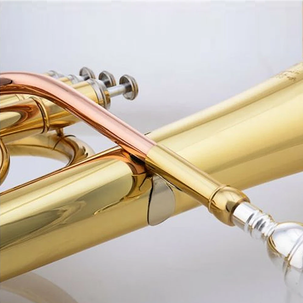 Альтовая труба Eflat Латунь Лакированный золотой альт-рог 3 вертикальный ключ