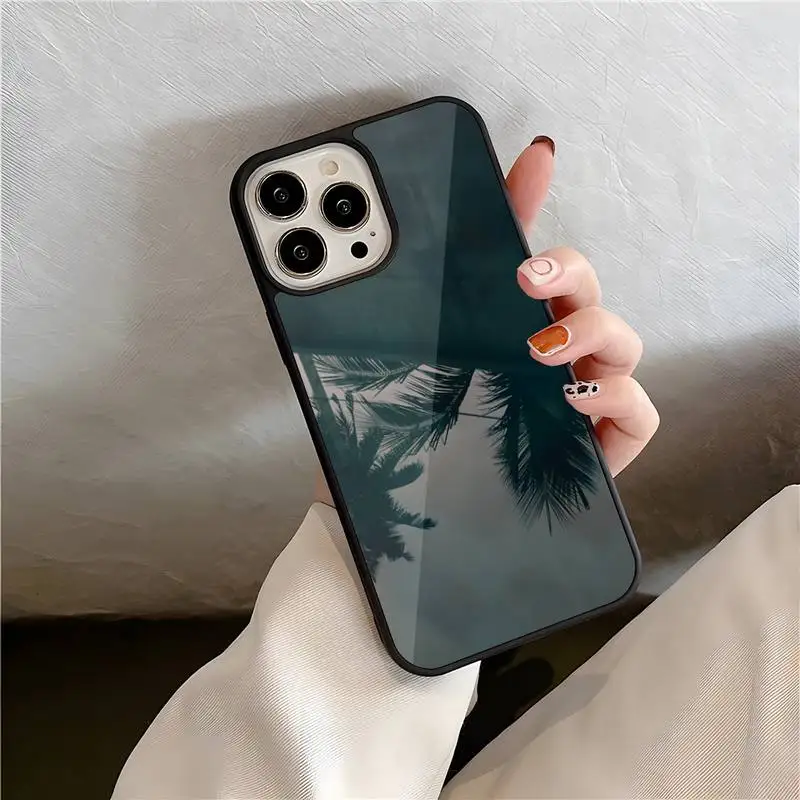 Чехол для телефона с кокосовым деревом IPhone 13 11 12 Max Pro Mini 8 7 6 Plus X Xs XR SE2020 твердый