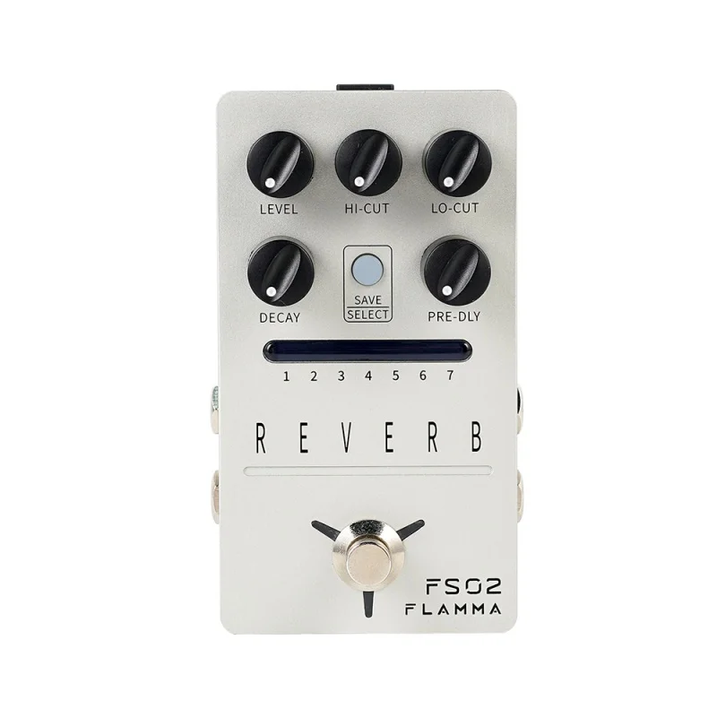 

FLAMMA FS02 Reverb Pedal Reverb Stereo Electric Guitar Effects Pedal with Spring Reverb True Bypass Storable Preset Trail On