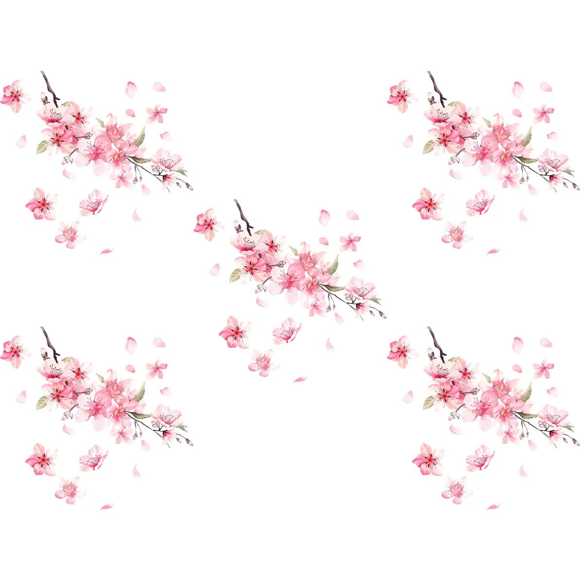 

Автомобильная наклейка с цветком вишни, Цветочные наклейки, наклейка с цветами вишни, бампер