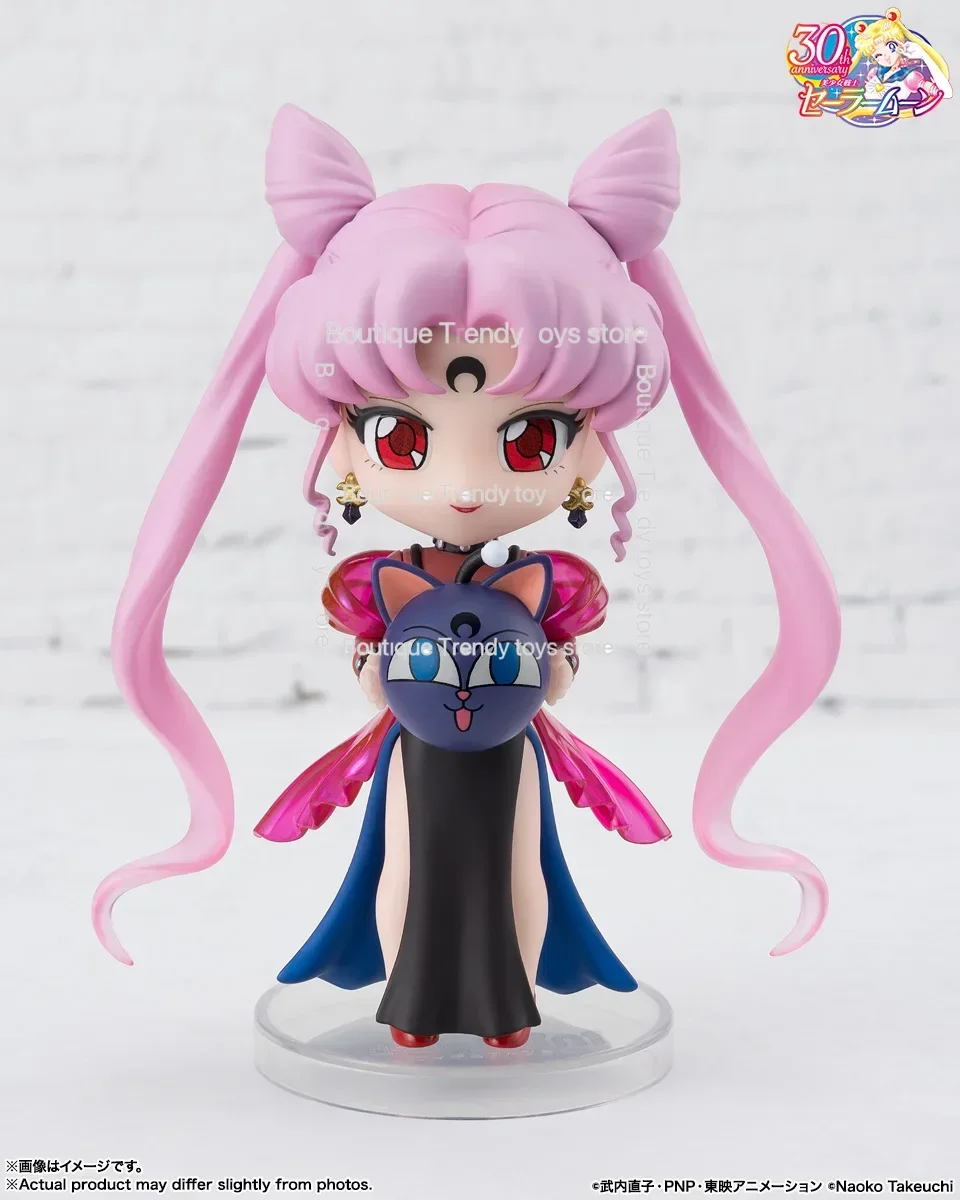Фото Оригинальная фигурка Bandai Figuarts mini Black Lady Sailor Moon Crystal Star Compact Edition, аниме-фигурка из ПВХ, Q-версия, милая модель, игрушка №2