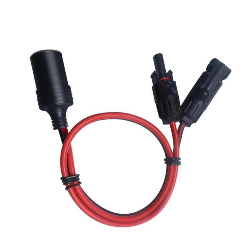 12AWG Car Cigarette Lighter Female Socket to Solar Panel Plug 30A Power Supply Adapter male female Connector battery Cable t1