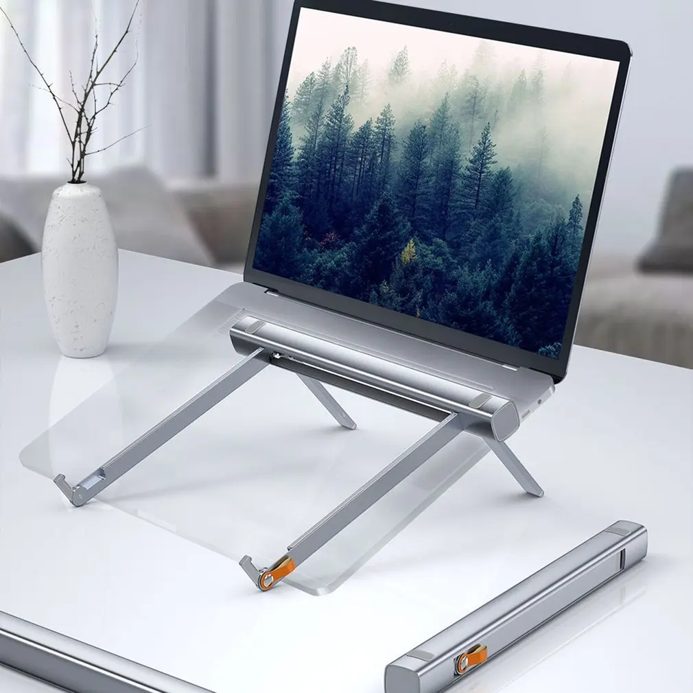 

In-line Ballast Adjustable Folding Laptop Cooling Bracket Aluminum Alloy Computer Desktop Bracket Portable Bracket