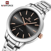 naviforce women watch luxury brand fashion popular silver quartz watch waterproof wristwatch lady dress clock relogio feminino