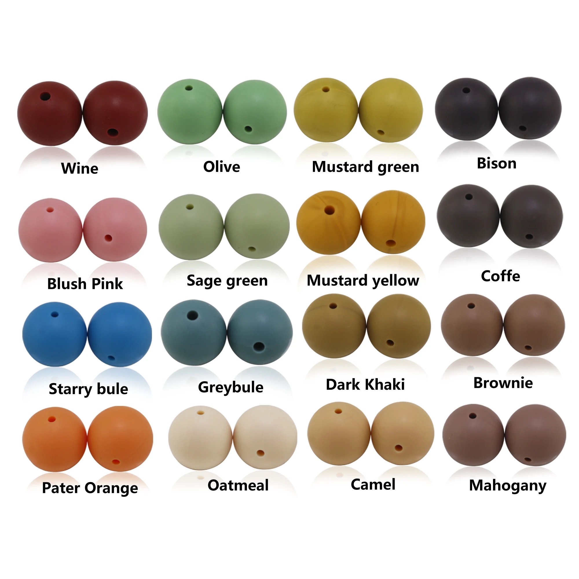 10 шт., силиконовые бусины для пустышки, 15 мм