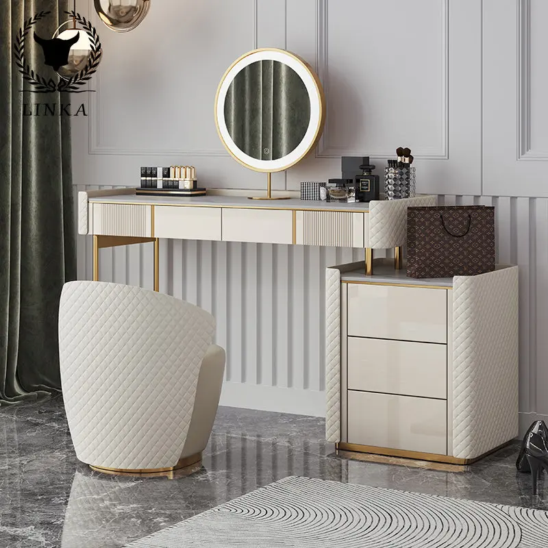 

Роскошный туалетный столик, современный минималистичный итальянский минималистический шиферный шкаф для хранения, красное платье в сеточку для одной спальни и маленькой квартиры